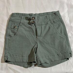 Women's Green Casual Shorts